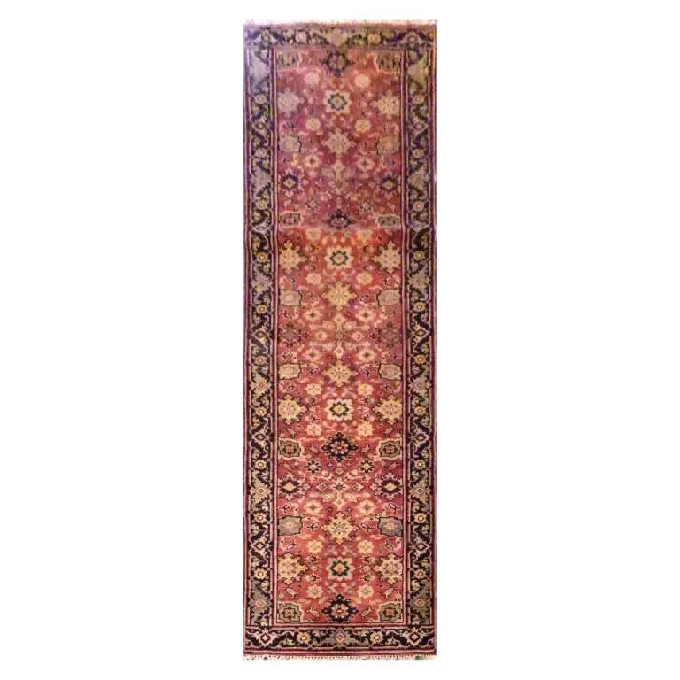 Hand-Knotted Rug Made With Natural Wool And Cotton 2'6'' X 10'  Pan20734